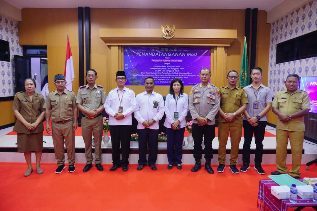 Kantor Pengadilan Agama Labuan Bajo lakukan Penandatanganan Mou dengan DINSOSP3A Kab. Manggarai Barat